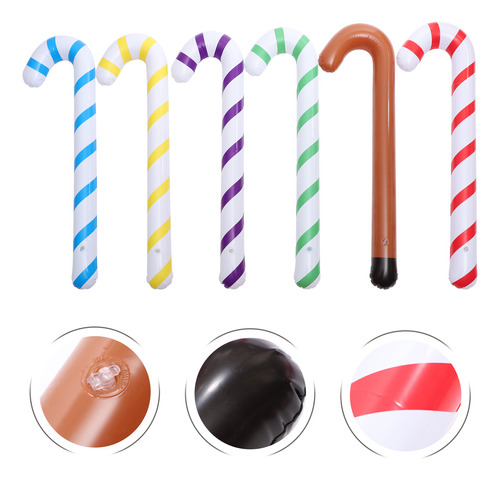 Muletas Inflables De Pvc Decorativas, 6 Piezas