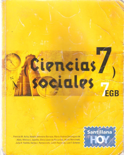 Ciencias Sociales 7 Egb, Santillana Hoy