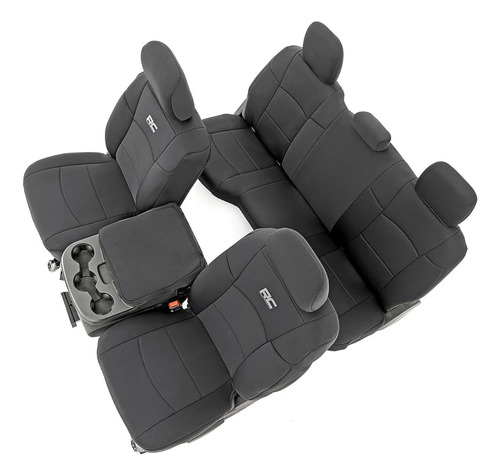 Fundas De Asiento Delantero Y Trasero De Neopreno Rough Coun