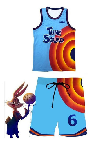 Camiseta Corta Space Jam Jersey James #6 Tune, Conjunto Depo