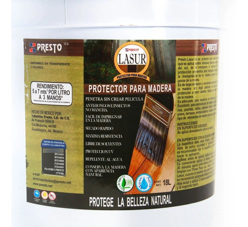 Protector Lasur Mad Chocolate Deckmad Teka 18lt Presto 10 Pz