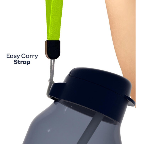Botella Para Agua Aquavibe De 1.2 Litros Tupperware Azul Marino
