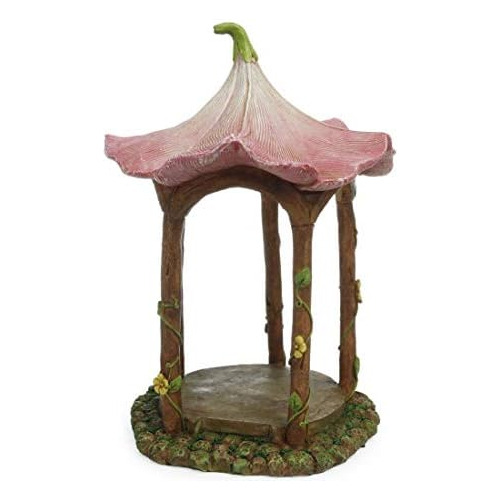 Miniatura De Jardín De Hadas Toldo De Flor Rosa