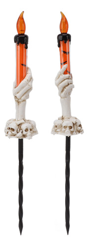 Estacas Para Velas De Halloween, 2 Unidades, Plástico Cálido