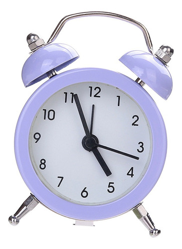 . Mini Reloj De Alarma Digital , Con Doble Campana, Barrido