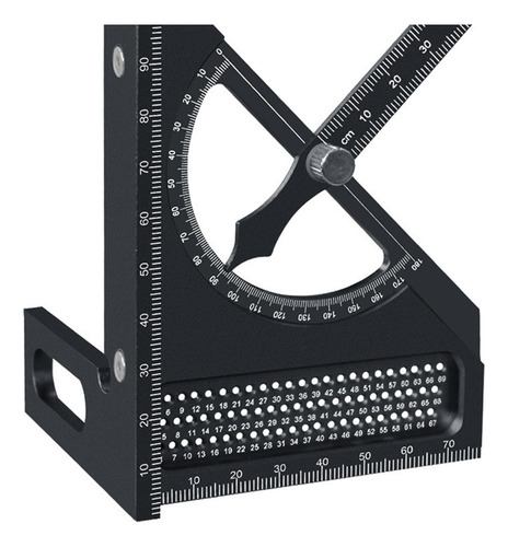 Regla De Medición Multiángulo 3d De Carpintero, Negro