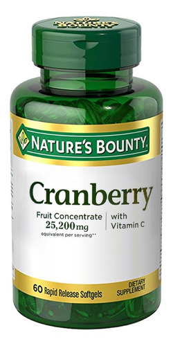 Cranberry Nature's Bounty Arandanos Vitamina C Y E X 60 Un