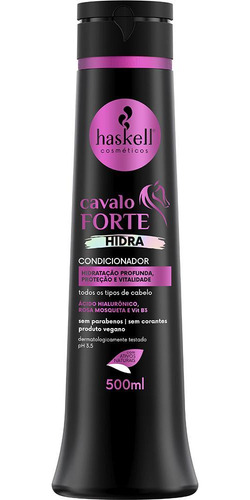 Kit Shampoo E Condicionador 500ml Haskell Cavalo Forte Hidra