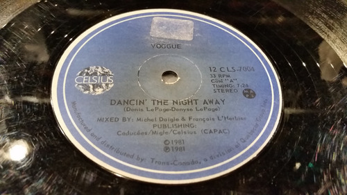 Voggue Dancin The Night Away Roller Boogie Vinilo Maxi 1981