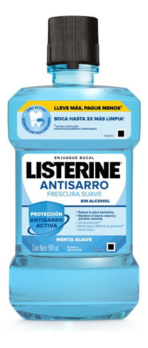 Enjuague Bucal Listerine antisarro Frescura Suave 500ml 