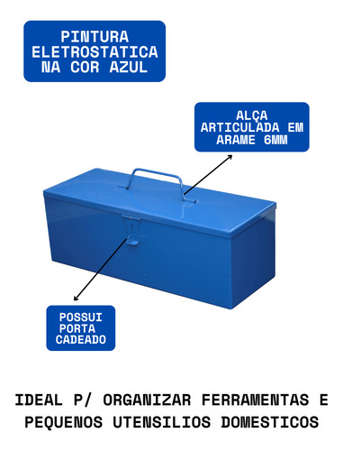 Caixa Ferramentas Simples - 40cm X 14 Cm X 15 Cm (mb-003.s)