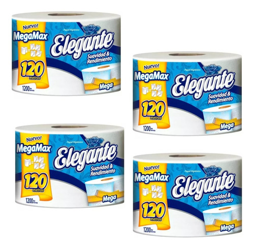 Papel Higiénico Megamax Simple 120m Pack X 12 Rollos