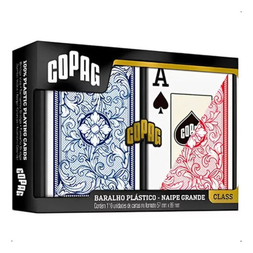 Baralho Plástico Copag Class Duplo Estojo C/2 Baralhos