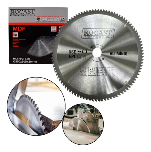 Disco De Serra Circular Vidia Rocast Para Mdf 300mm X 96 D