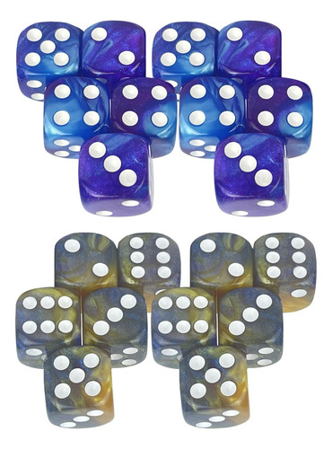 Juego De Dados 20x D6 Dados Poliédricos Para Favores De
