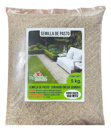 Semilla De Pasto Survivor Media Sombra 5 Kg 