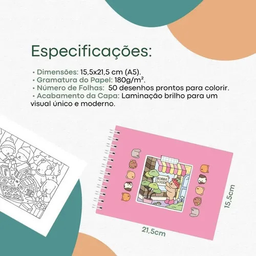 Libros Para Colorear De Tapa Dura Jj Kit 2 Bobbie Goods, 48