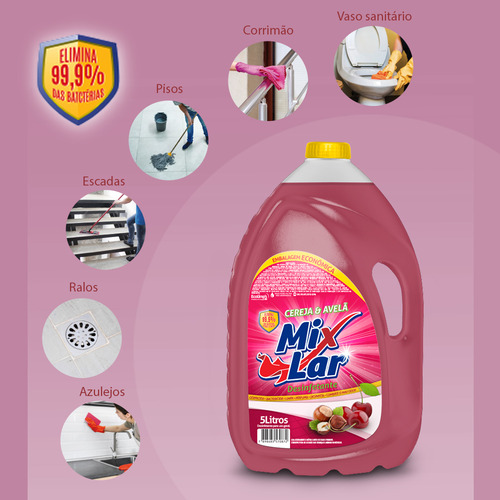 Desinfetante Uso Geral Mix Lar Cereja E Avelã - 5l