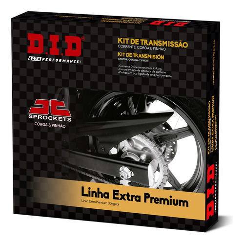 Kit Transmissão Did Extra Premium 525v0 118l Jt 47 15 650cc