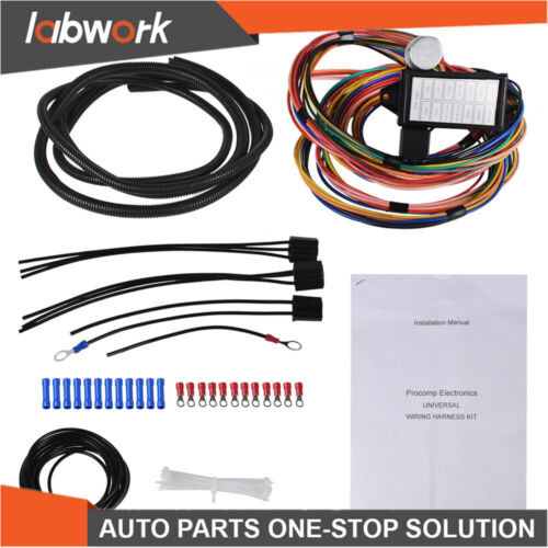 Labwork 14 Circuit Wire Harness 14 Fuse 12v Street Hot R Aaf