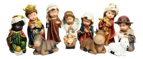 Presépio Infantil De Resina 11 Peças 20 cm