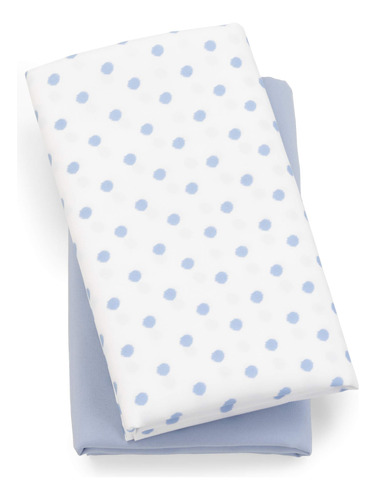 Chicco Lullaby Playard Sheets - Paquete De 2 Puntos Azules .