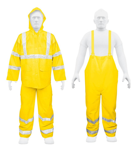 Conjunto Impermeable Doble Capa C/reflejante,m, Truper 18416