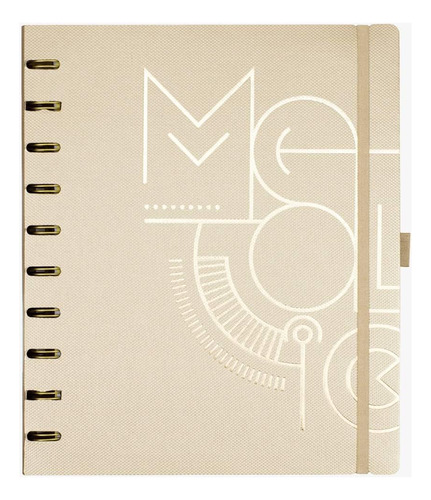 Caderno Sys Flex Coleção Metallic Dourado- Plus - Ótima