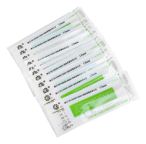500 Pzs Agujas Acupuntura Zhongyan Taihe 0.35x50mm