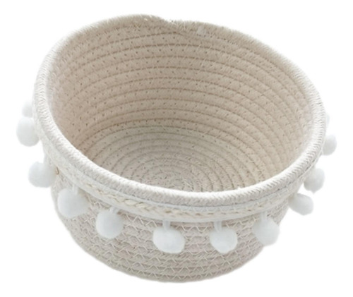 Cesta De Almacenamiento De Tejido A Mano Cesta De 17cmx9cm