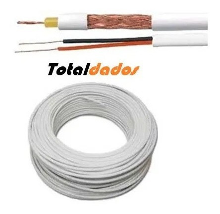 Imagem 2 de 3 de Cabo Coaxial Cftv + Bipolar 4mm 100% Cobre Condutti 100 Mt