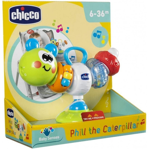 Chicco Juguete Sonajero Con Ventosa Phill The Caterpillar