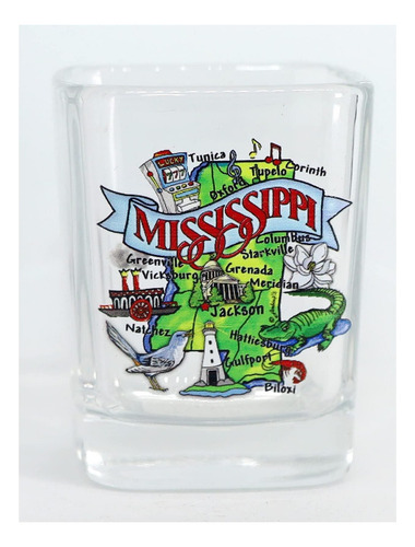 Mapa De Estado De Mississippi Diseño Clásico De Diseño Cuadr