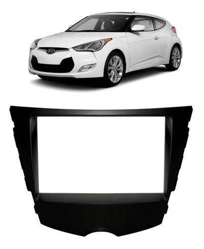 Moldura Painel 2 Din Veloster 2011 2012 A 2016 Multimidia 