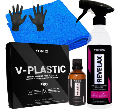 V-plastic Vitrificador Plásticos Até 3 Anos + Revelax Vonixx Cor Rosa