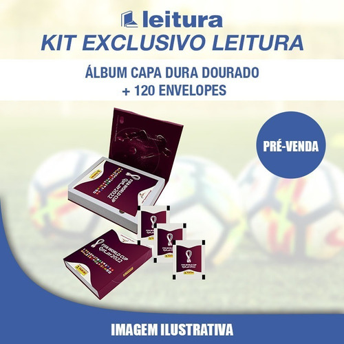 Livro Copa Do Mundo 2022 - Kit Exclusivo Leitura Álbum Capa 