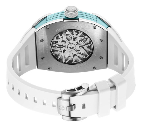 Reloj De Pulsera Minber Hombre Classic Collection - 43mm Color De La Correa Blanco