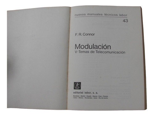 Libro Telecomunicaciones - Modulacion (Usado)
