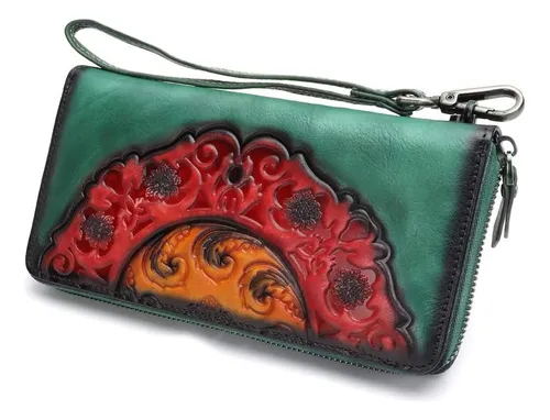 comprar Ivtg Carteras De Cuero Genuino Para Mujer Bolso Largo Vintag