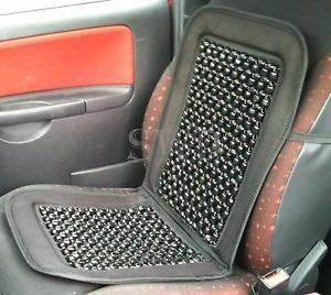 Imagen 4 de 8 de Cubre Asiento Bolita Masajeador Pana Negra Relajante Madera