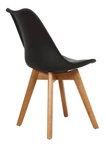 Imagen 2 de 4 de Silla De Comedor Unican Tulip Con Almohadón Base Madera