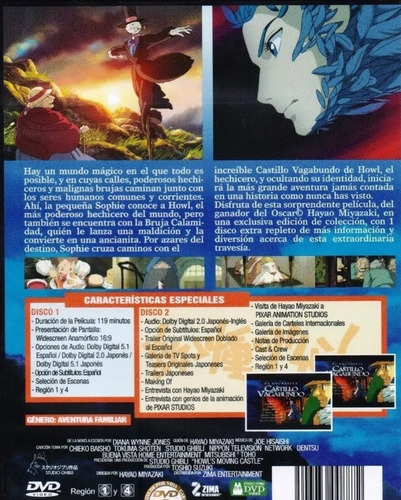 Ver El Castillo Ambulante Gratis Con Subtitulos En Español El Increíble Castillo Vagabundo.Nuevo En Dvd. 2 Discos | Meses sin intereses
