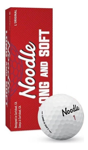 Pelotas Golf Taylormade Noodle 3 Unidades | The Golfer Shop Color Blanco