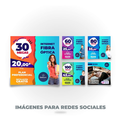 Banners Placas X 4 Para Redes Sociales Marketing Digital