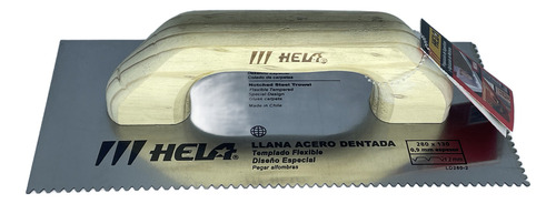 Llana Dentada Metal Profesional 280 X 130 Mm Hela Diente 2mm