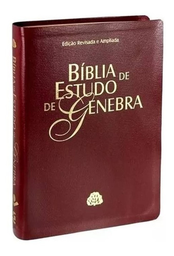 Bíblia De Estudo De Genebra Capa Vinho Couro Sintético