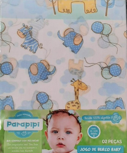 Jogo De Lençol Berço Americano Baby Nice Estampado 2 Peças