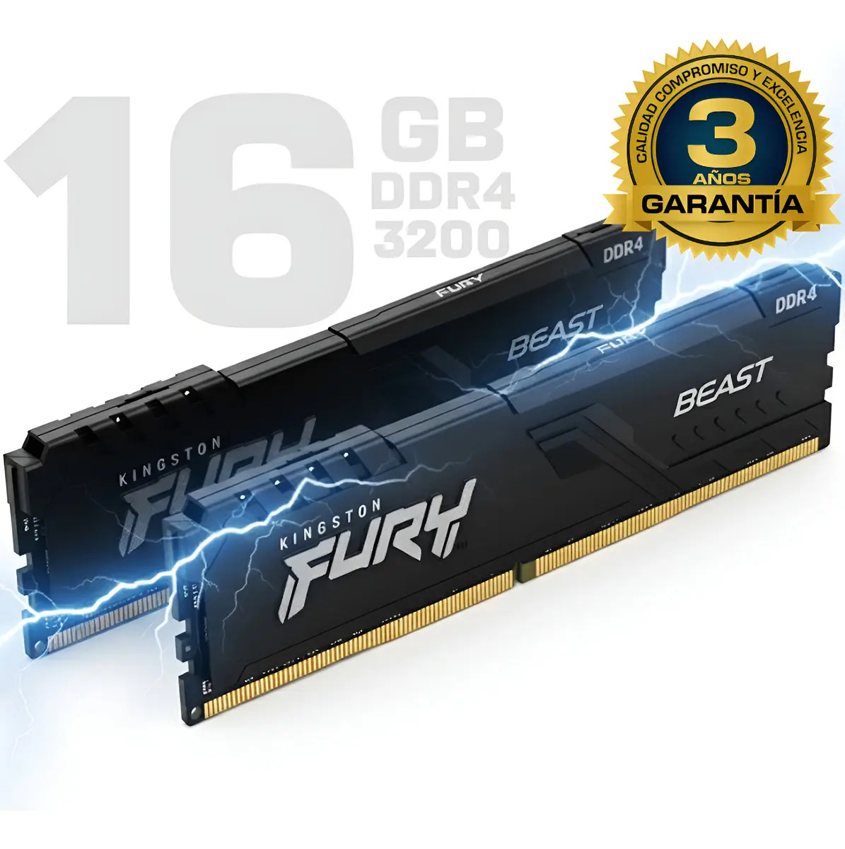 Memória Kingston Fury 16gb (2x8gb) Ddr4 3200mhz