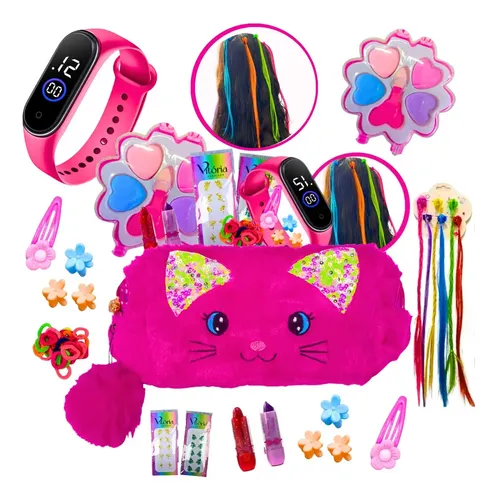 Kit Infantil Criança de Maquiagem com Nessaire Make Linda — R$ 42,39 em Mercado Livre, 47% OFF