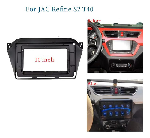 Bisel Adaptador Radio Pantalla Jac S2 2016-22 10.1pul Karvas